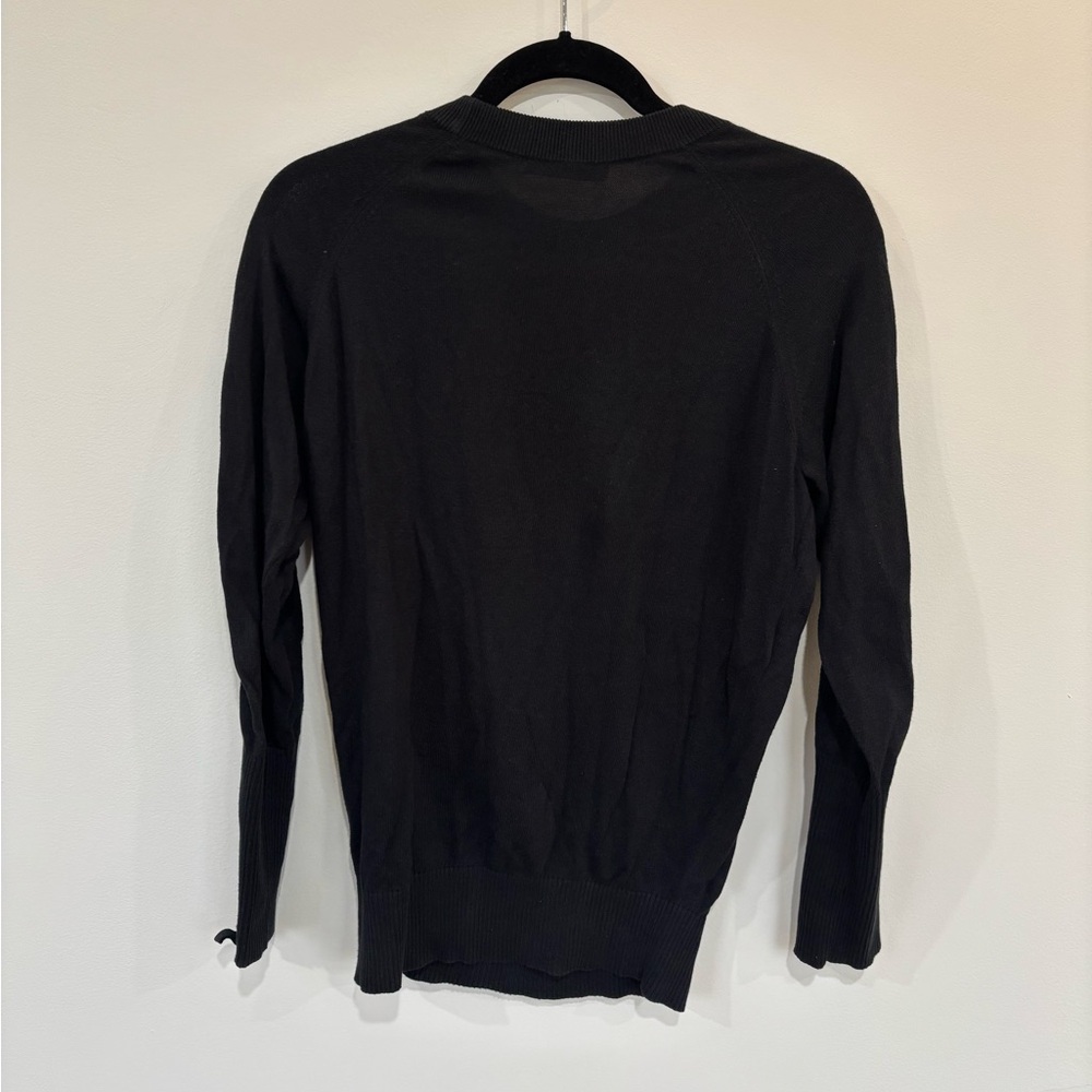 ALLSAINTS Suzie Jumper Snap Sleeve Black Sweater - Picture 3 of 5
